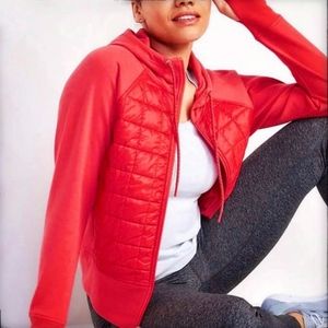 Old navy ♡ dynamic fleece quilted hybrid zip up jacket hooded large